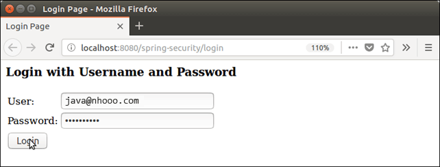 Spring Security Java示例2